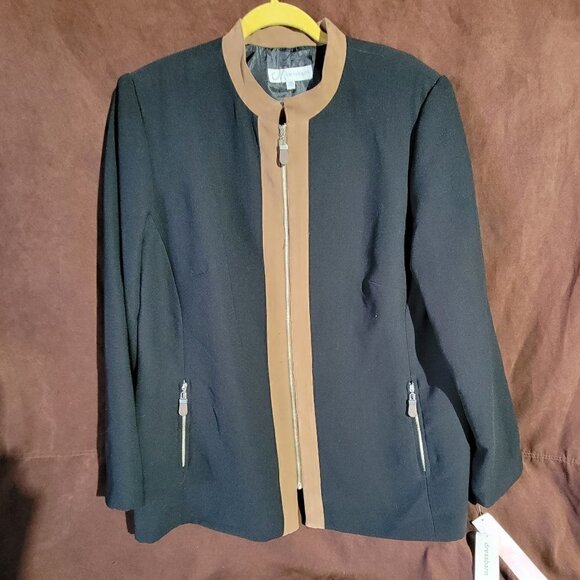 New DressBarn womens zip up blazer 20W - Picture 1 of 12